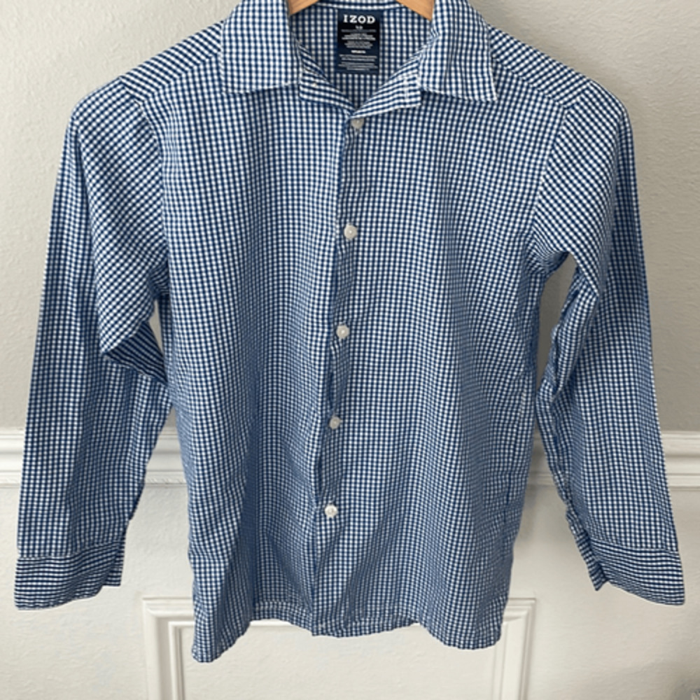 IZOD Children's Medium size 10 Plaid button up dress shirt